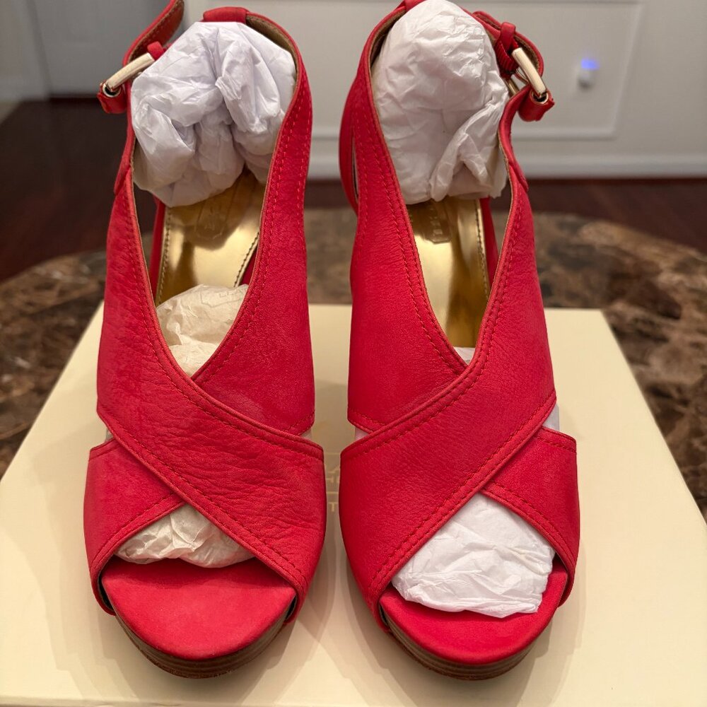 Coach Adelle Nubuck Blossom Colored Platform Heels (Size 5) - Picture 7 of 15